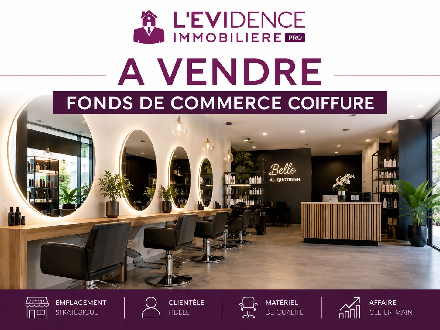 A vendre fonds de commerce de coiffure mixte à Saint-Nazaire