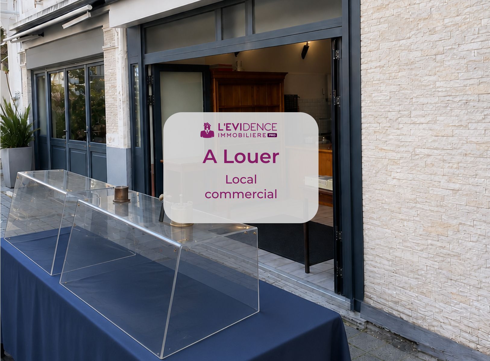 A vendre droit au bail d'un local commercial de 70m2 au Pouliguen;