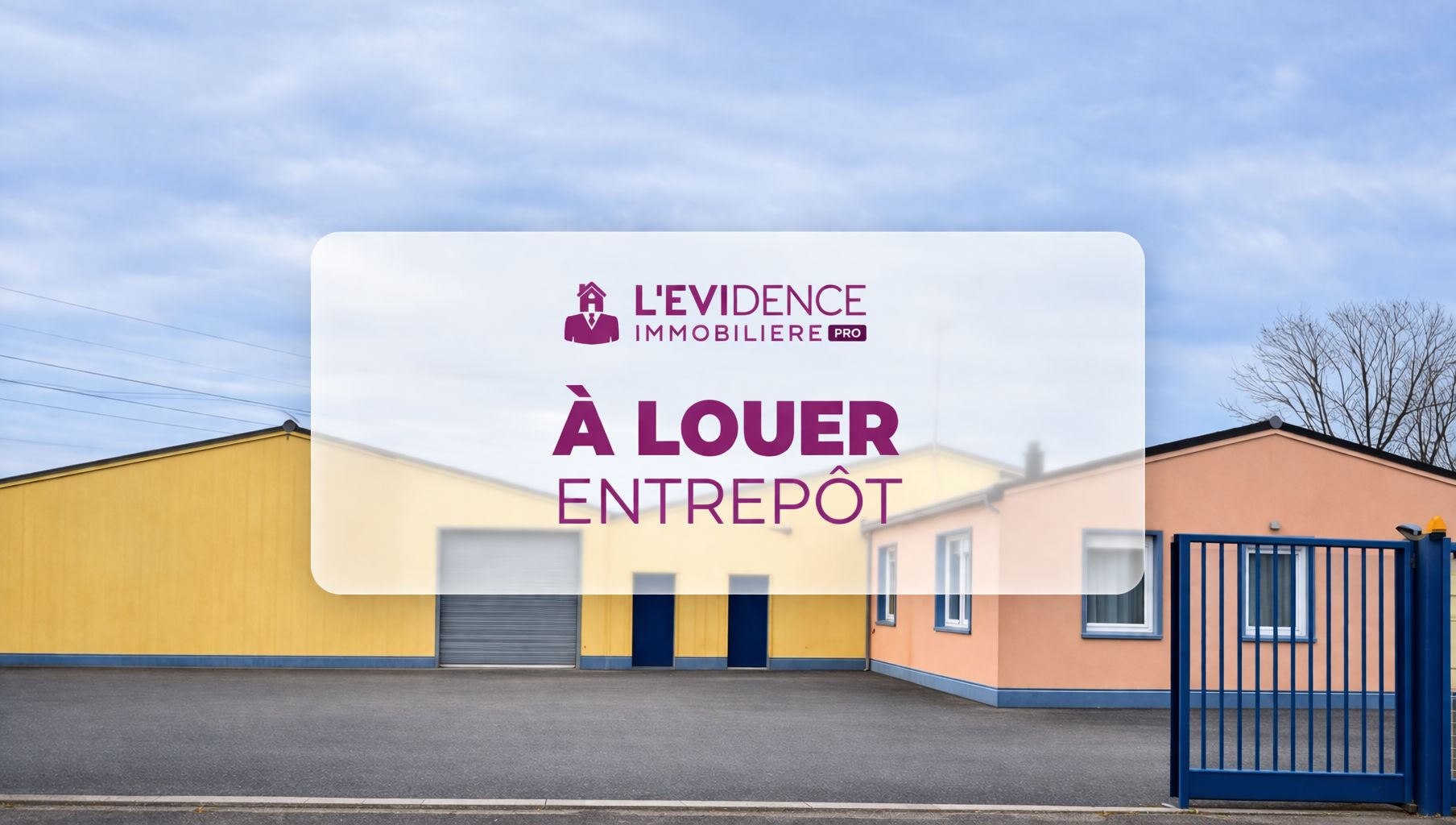 A louer entrepôt 400 m² – idéal artisan / stockage/vente – terrain clos – parking
