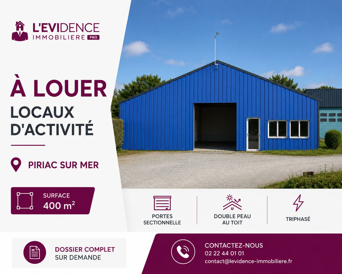 A louer, locaux d'activités à Piriac